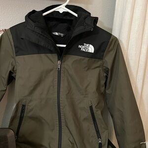 The North Face Kids' Black and Olive Jacket